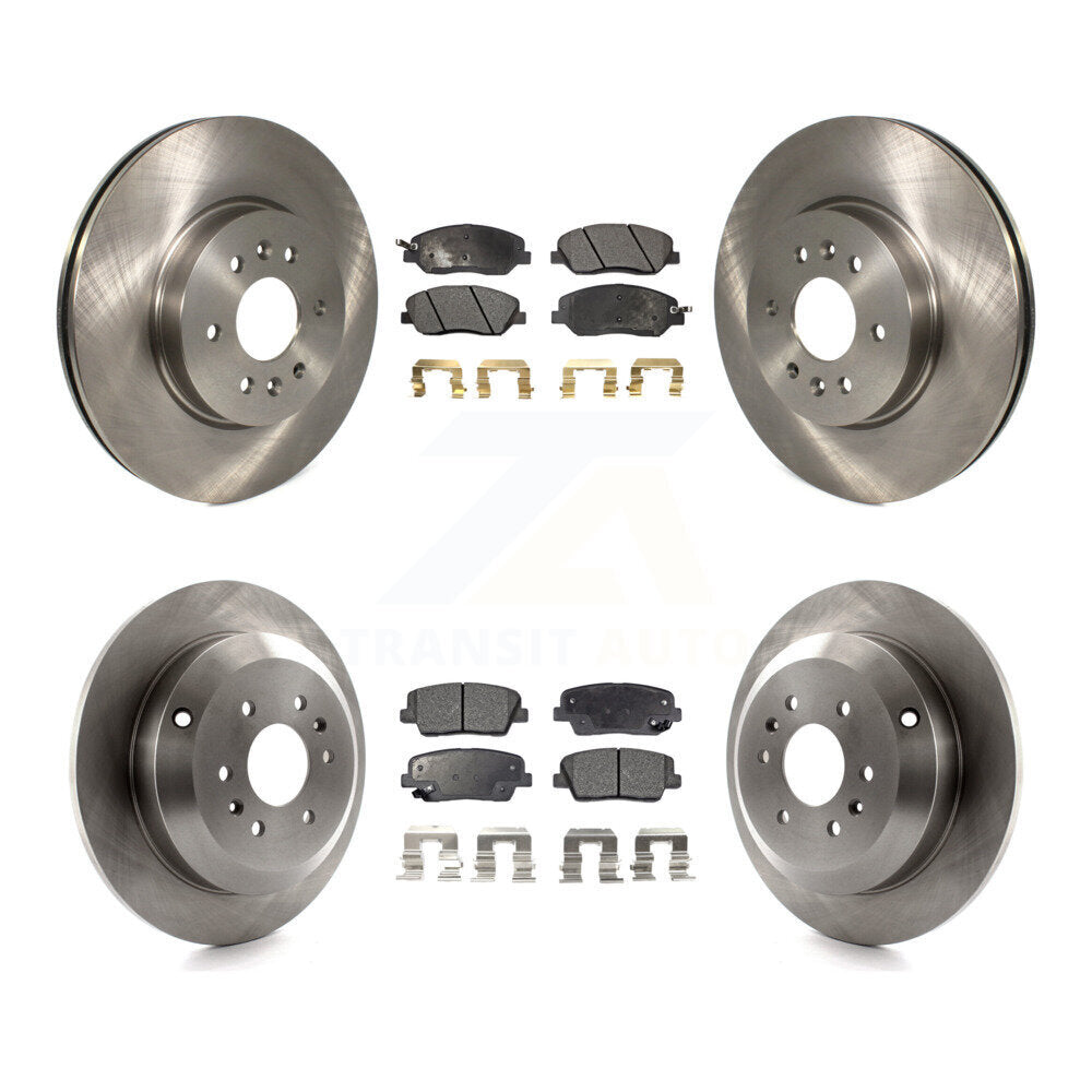 Rotors de frein à disque avant et arrière et kit de plaquettes semi-métalliques pour Kia Borreg 2009-2011