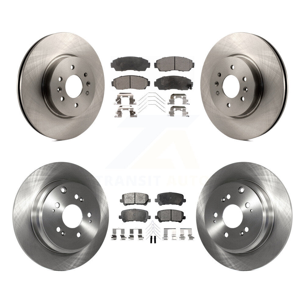Rotors de frein à disque avant et arrière et kit de plaquettes semi-métalliques pour Honda Odysse 2011-2014
