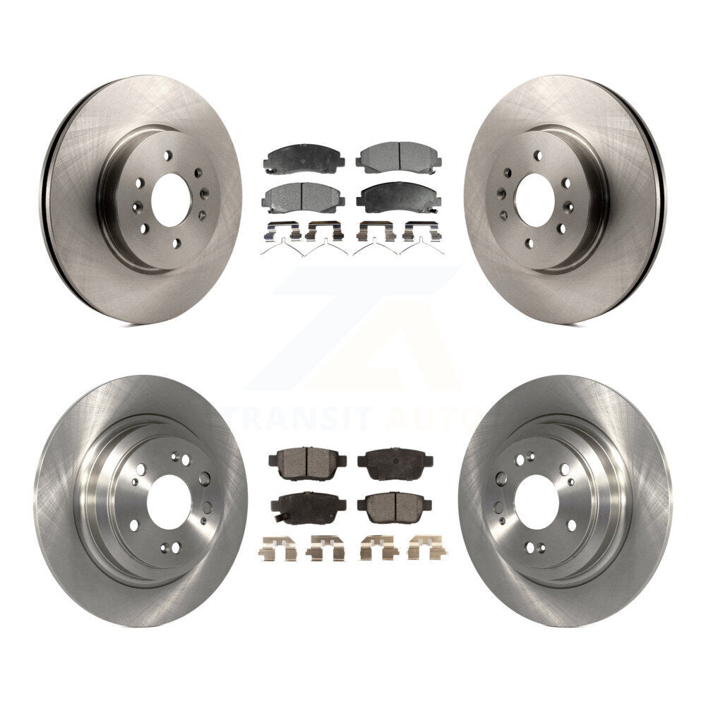 Kit de rotors de frein à disque avant et arrière et plaquettes semi-métalliques pour Acura TL 2009-2014