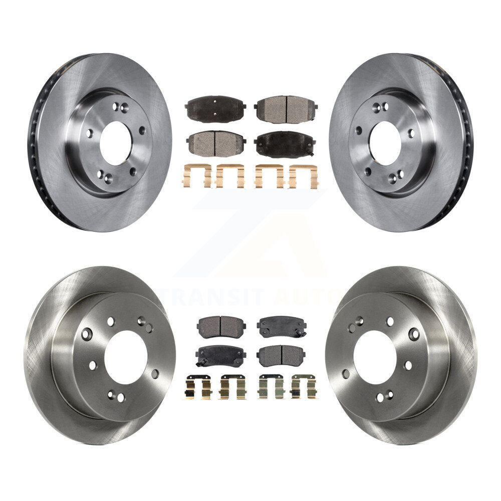Kit de rotors de frein à disque avant et arrière et plaquettes semi-métalliques pour Kia Forte Koup Forte