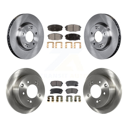 Kit de rotors de frein à disque avant et arrière et plaquettes semi-métalliques pour Kia Forte Koup Forte