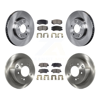 Rotors de frein à disque avant et arrière et kit de plaquettes semi-métalliques pour Kia Soul 2.0 2010-2011