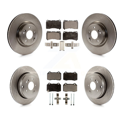 Rotors de frein à disque avant et arrière et Kit de plaquettes semi-métalliques pour Hyundai Genesis Coup