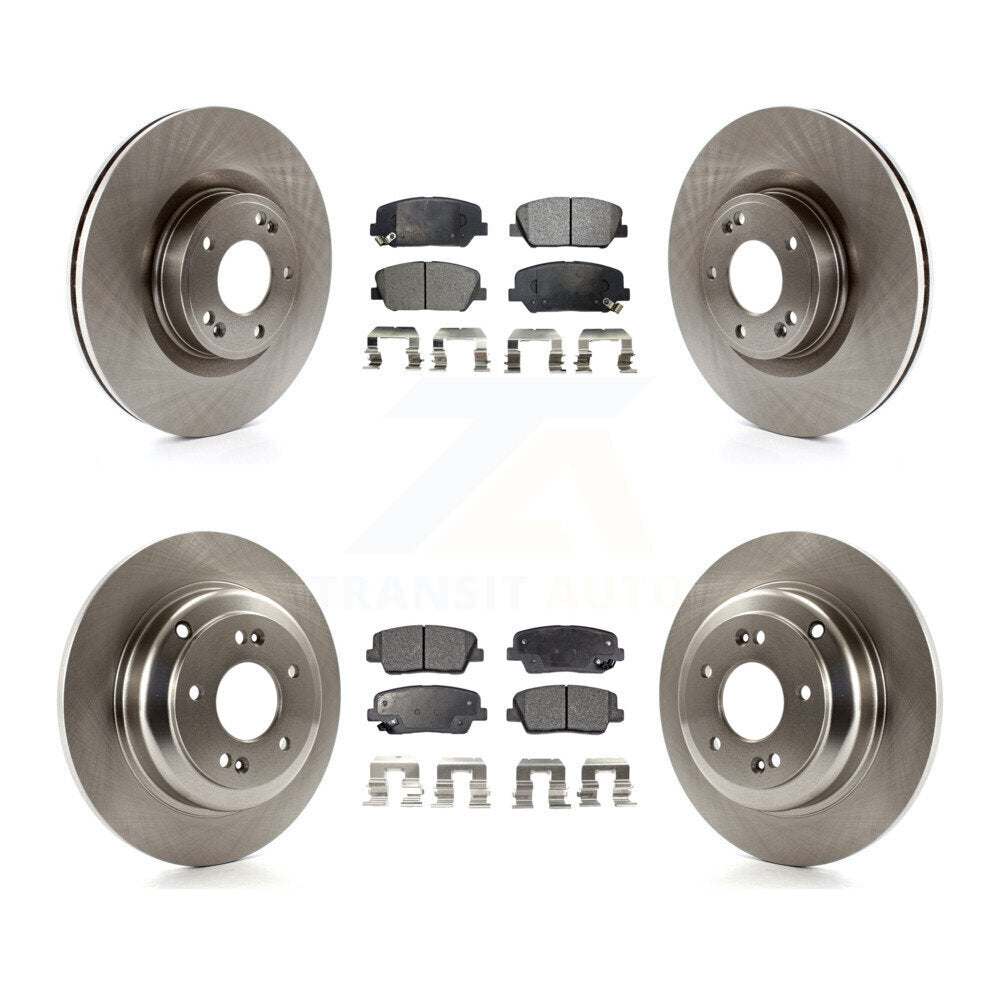 Rotors de frein à disque avant et arrière et Kit de plaquettes semi-métalliques pour Hyundai Genesis Coup