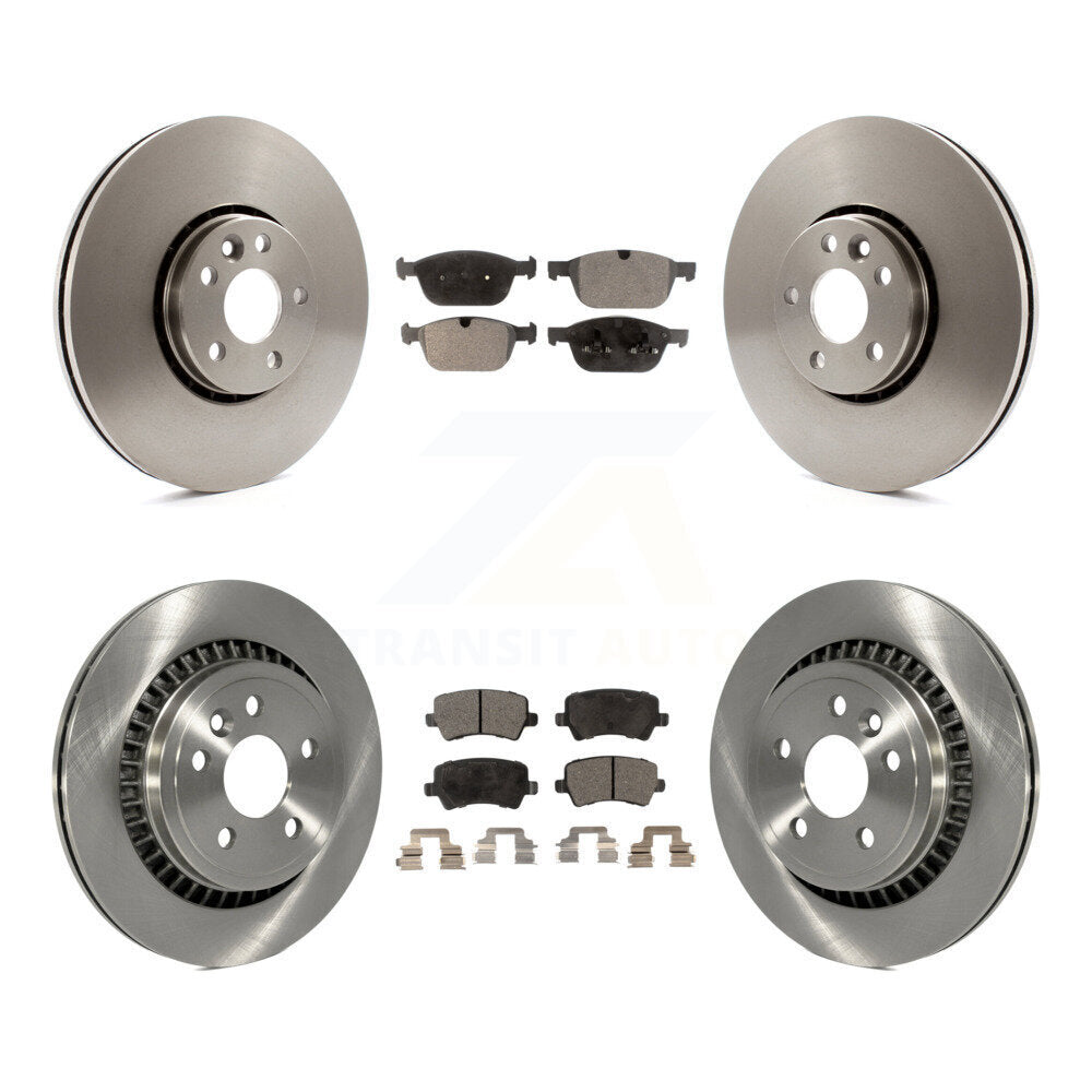 Kit de rotors de frein à disque avant et arrière et plaquettes semi-métalliques pour Volvo XC6 2010-2015