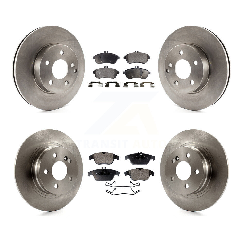 Rotors de frein à disque avant et arrière et Kit de plaquettes semi-métalliques pour Mercedes-Benz C250 C23