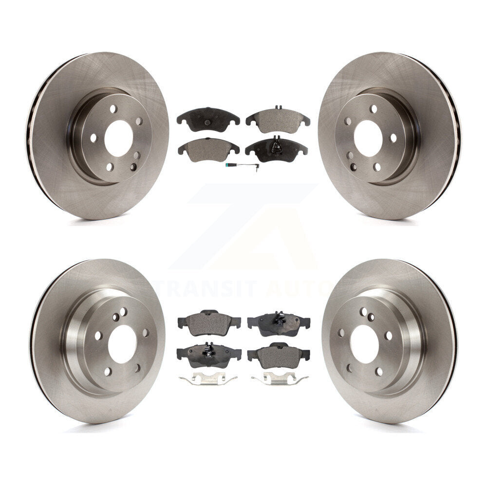 Rotors de frein à disque avant et arrière et Kit de plaquettes semi-métalliques pour Mercedes-Benz E350 E40