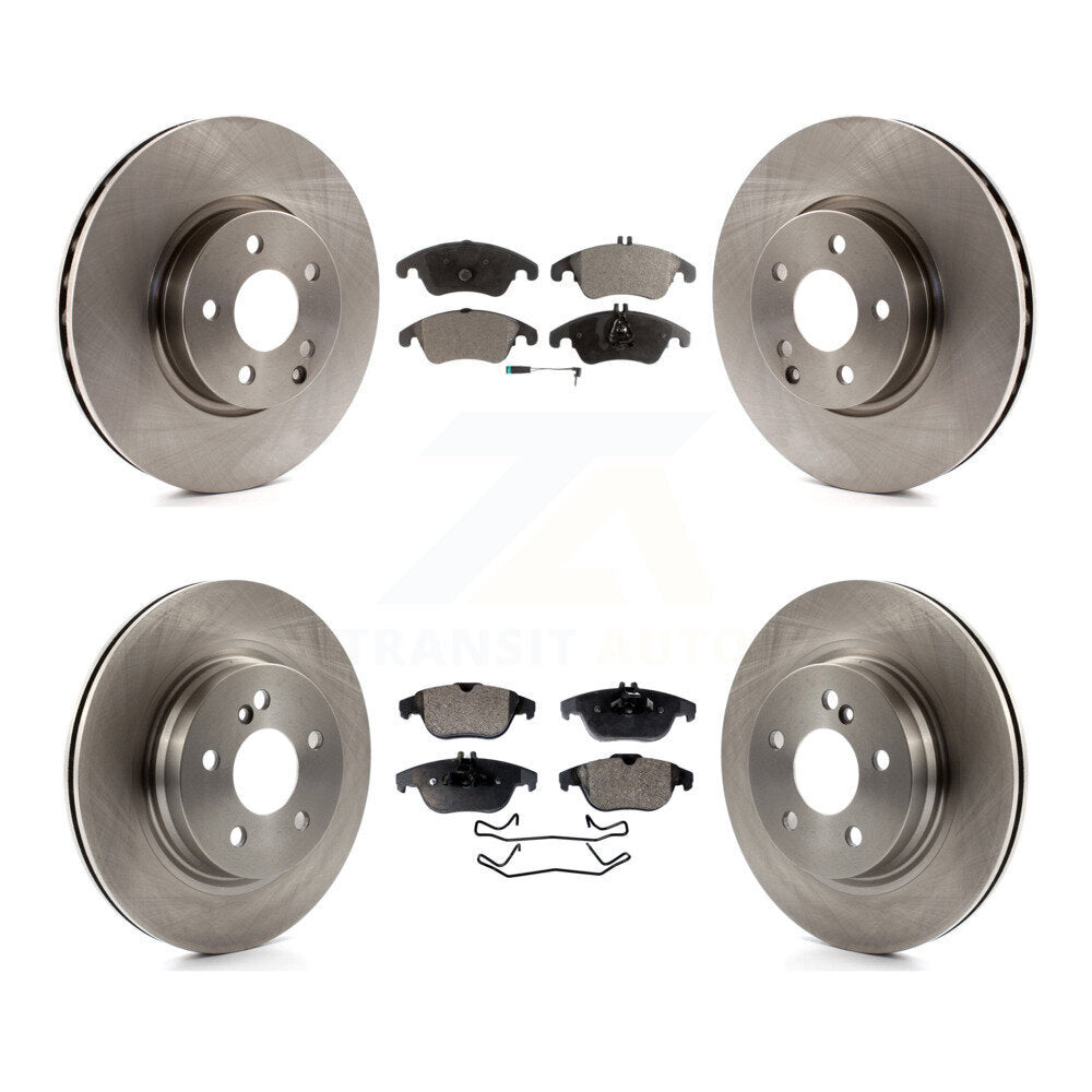 Rotors de frein avant arrière et Kit de plaquettes semi-métalliques pour Mercedes-Benz C300 C350 E35
