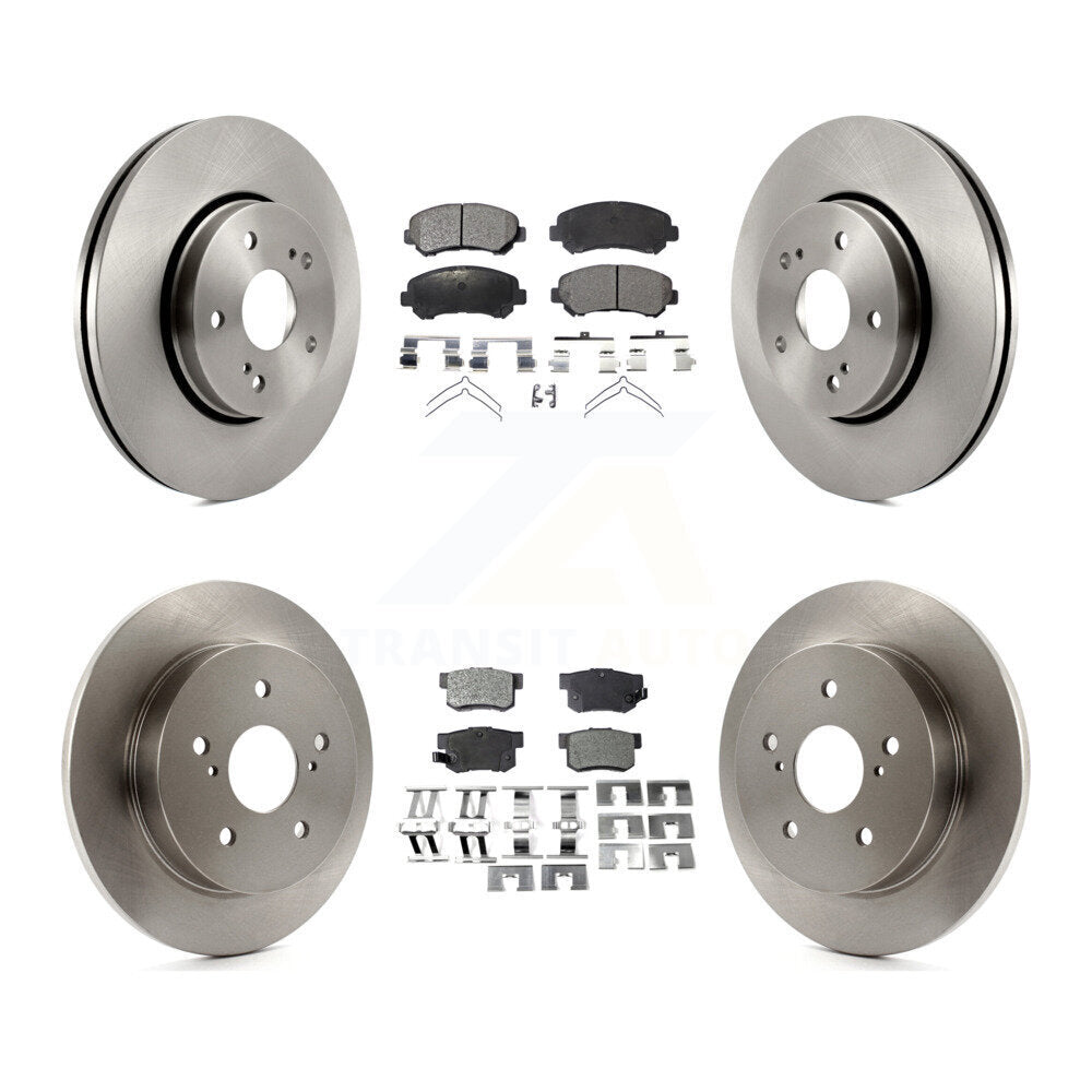 Kit de rotor de frein à disque avant et arrière et plaquettes semi-métalliques pour Suzuki Kizash 2010-2013