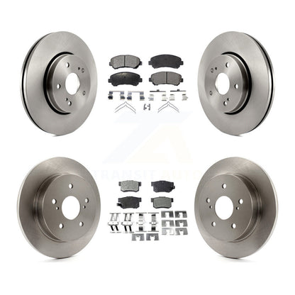 Kit de rotor de frein à disque avant et arrière et plaquettes semi-métalliques pour Suzuki Kizash 2010-2013