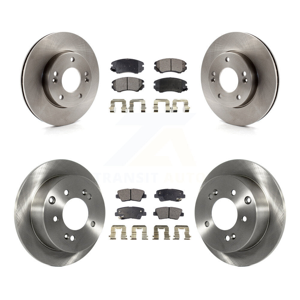Rotors de frein à disque avant et arrière et Kit de plaquettes semi-métalliques pour Kia Soul 1.6 2010 – 2011