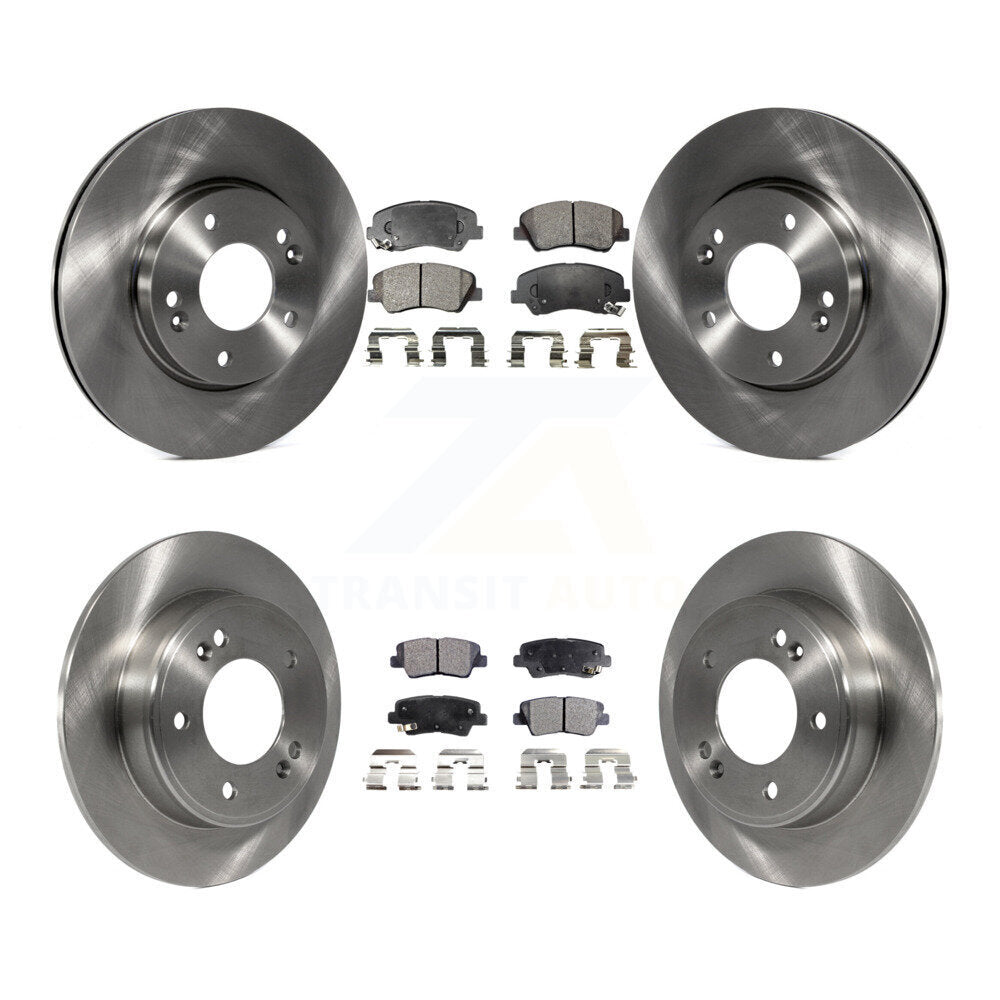 Rotors de frein avant et arrière et Kit de plaquettes semi-métalliques pour Hyundai Elantra GT Kia Fort
