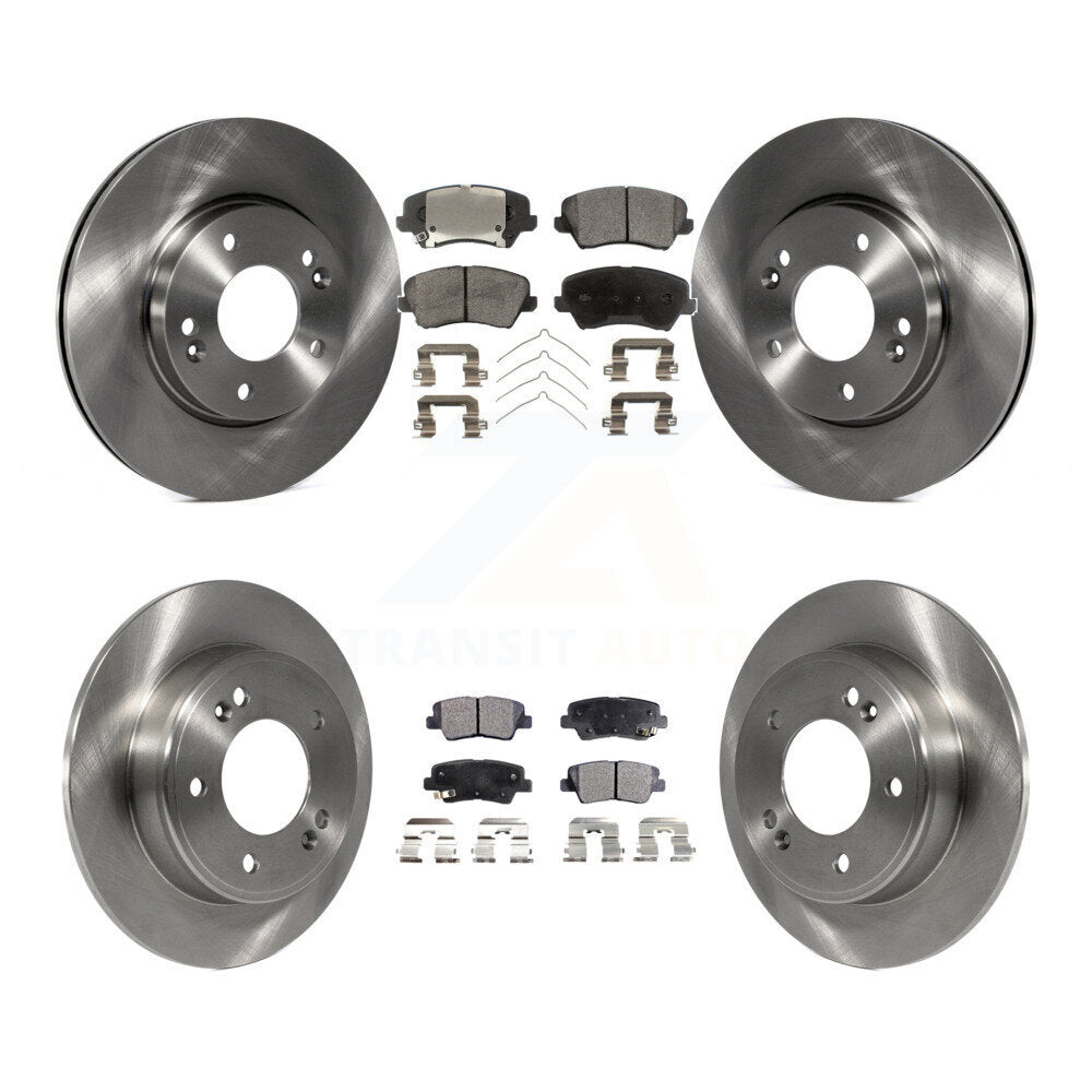 Rotors de frein avant arrière et Kit de plaquettes semi-métalliques pour Kia Forte Hyundai Elantra G