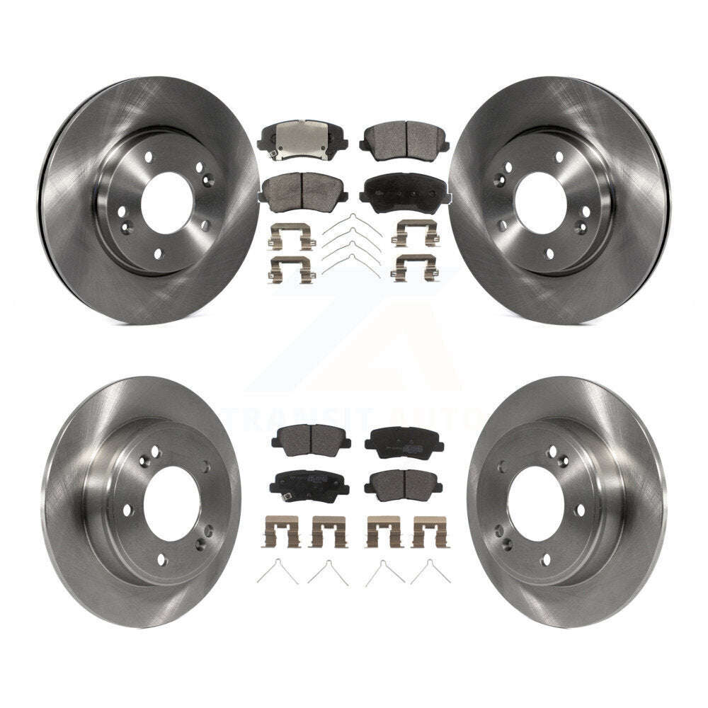 Kit de rotor de frein avant et arrière et plaquettes semi-métalliques pour Hyundai Veloster Elantra G