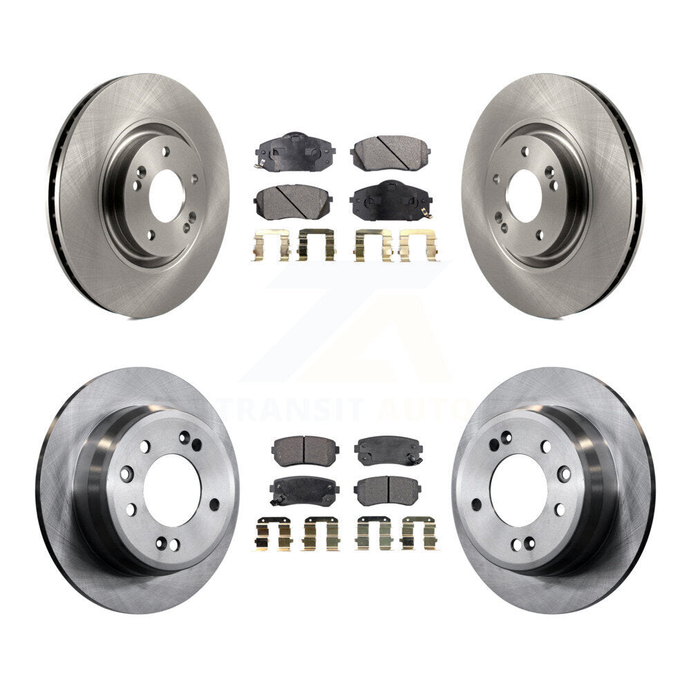 Kit de rotors de frein à disque avant et arrière et plaquettes semi-métalliques pour Hyundai Tucson