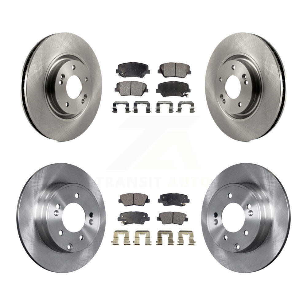 Kit de rotors de frein à disque avant et arrière et plaquettes semi-métalliques pour Hyundai Azera