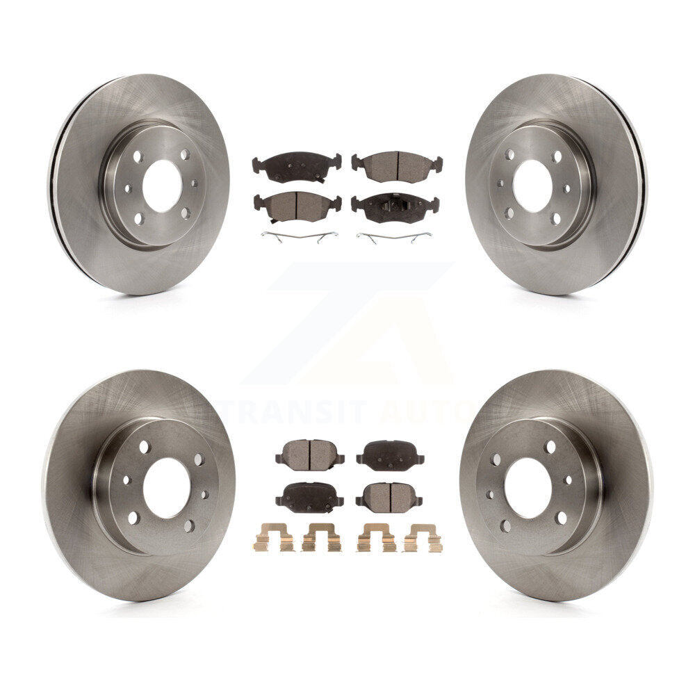 Kit de disques de frein à disque avant et arrière et plaquettes semi-métalliques pour Fiat 500 K8F-101430