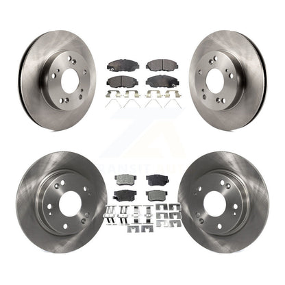 Kit de rotors de frein à disque avant et arrière et plaquettes semi-métalliques pour Honda Civic