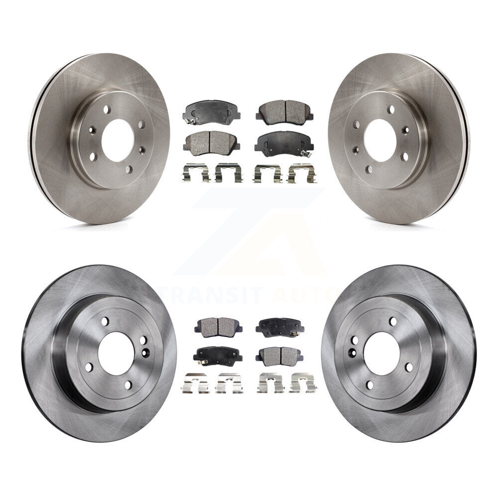 Kit de rotor de frein à disque avant et arrière et plaquettes semi-métalliques pour Hyundai Accent Kia Ri