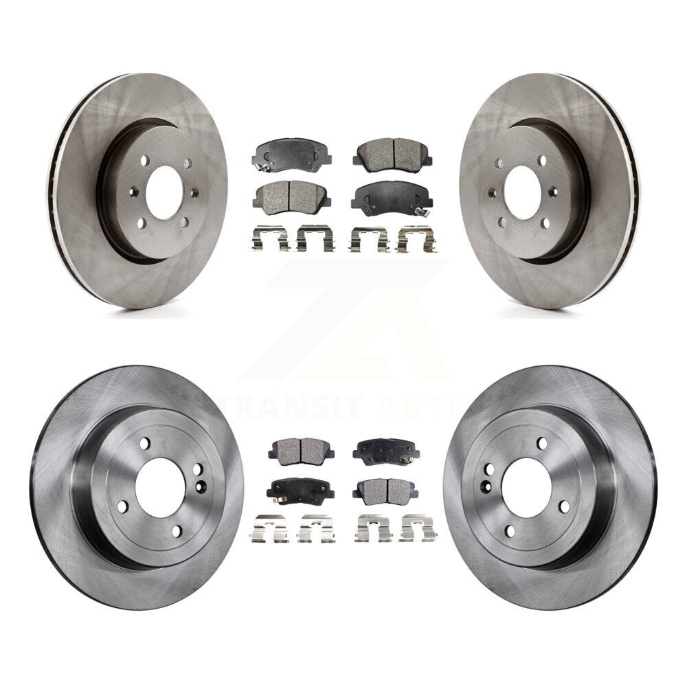 Kit de disques de frein à disque avant et arrière et plaquettes semi-métalliques pour Kia Rio K8F-101439