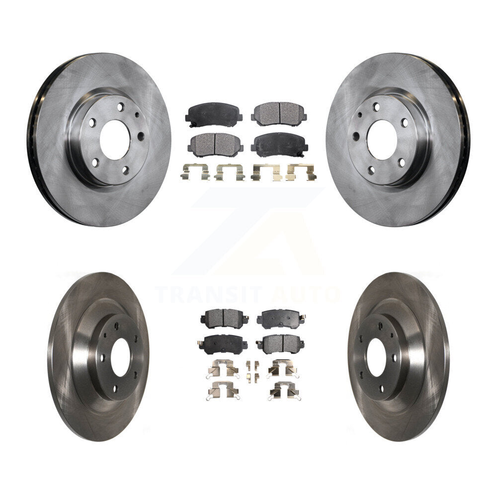 Kit de rotors de frein à disque avant et arrière et plaquettes semi-métalliques pour Mazda CX-2013-2015