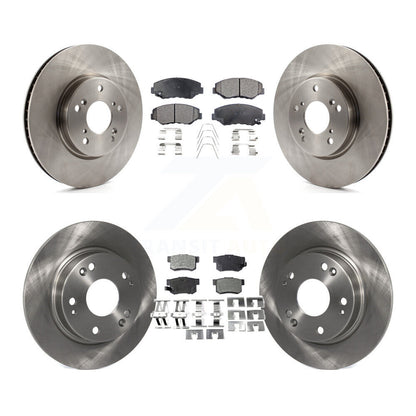 Kit de rotors de frein à disque avant et arrière et plaquettes semi-métalliques pour Honda Civic