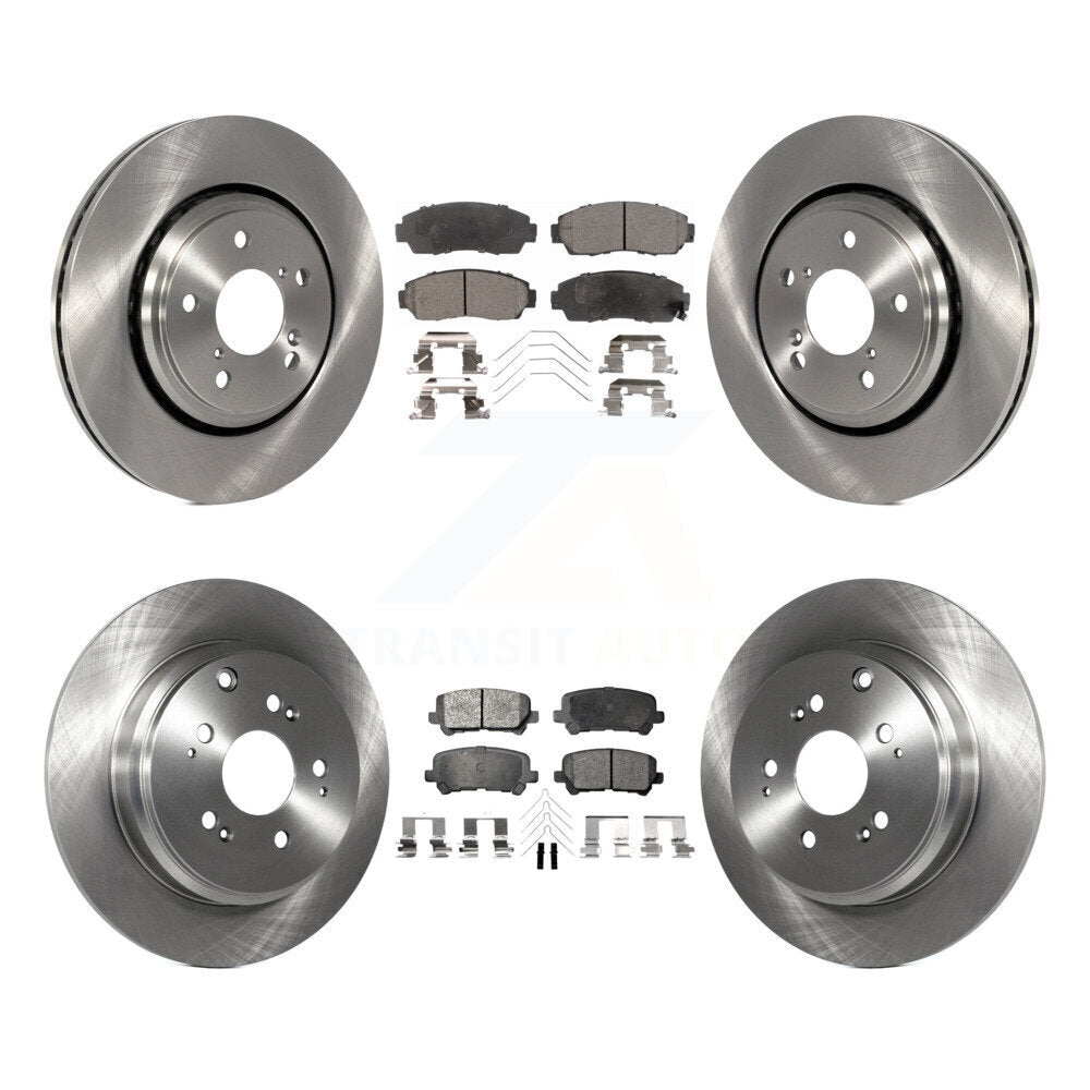 Rotors de frein à disque avant et arrière et kit de plaquettes semi-métalliques pour Honda Odysse 2015-2017