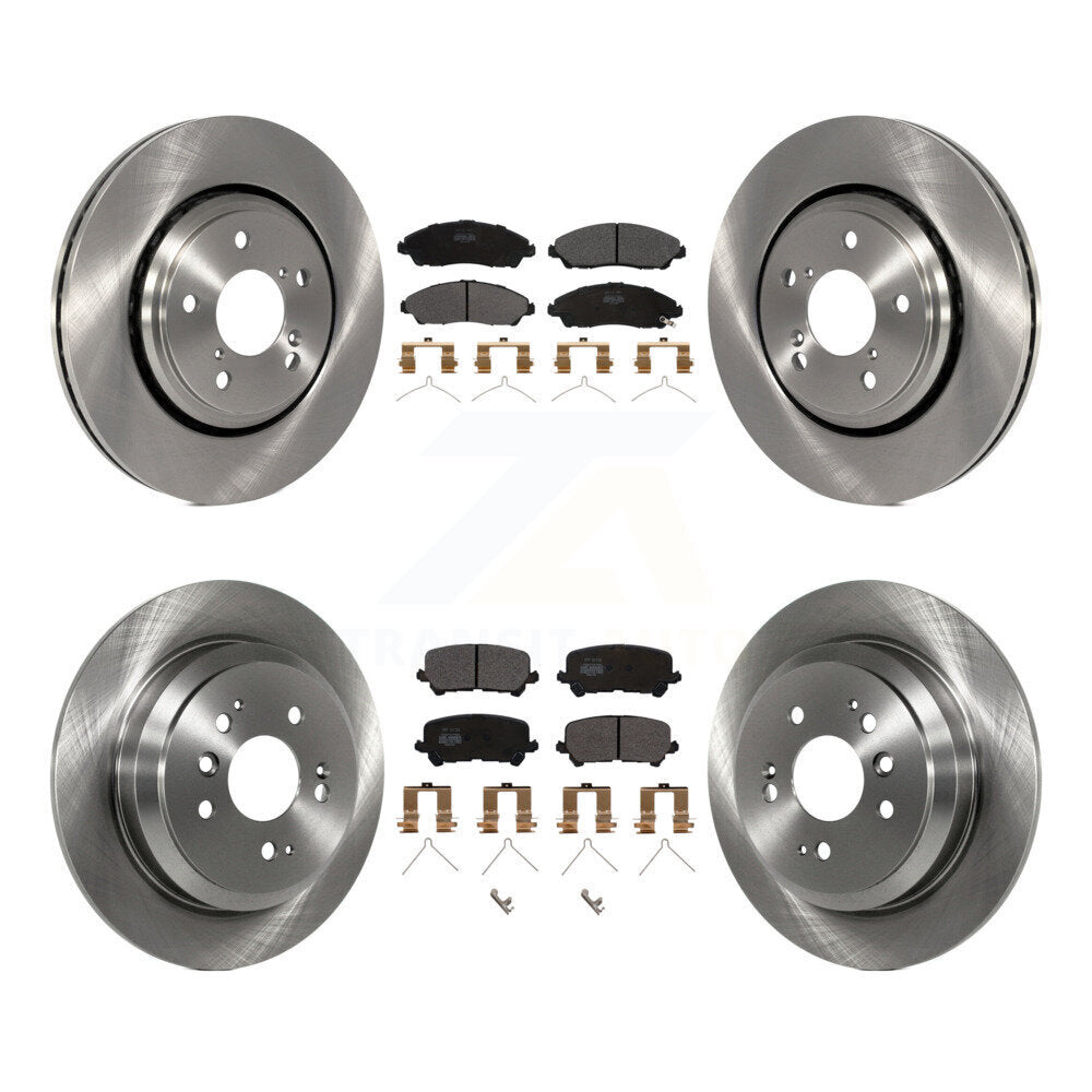 Kit de rotors de frein à disque avant et arrière et plaquettes semi-métalliques pour Honda Pilot Ridgelin