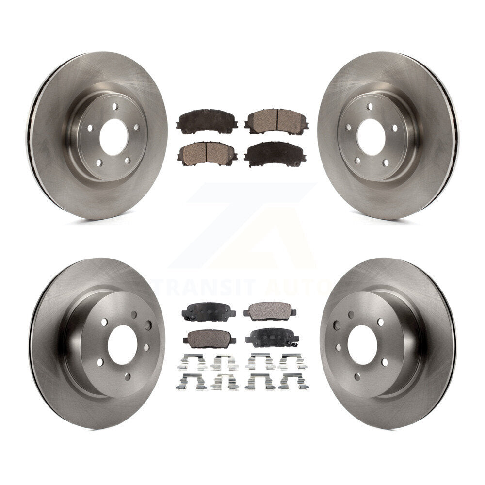 Rotors de frein à disque avant et arrière et kit de plaquettes semi-métalliques pour INFINITI QX5 2016-2017