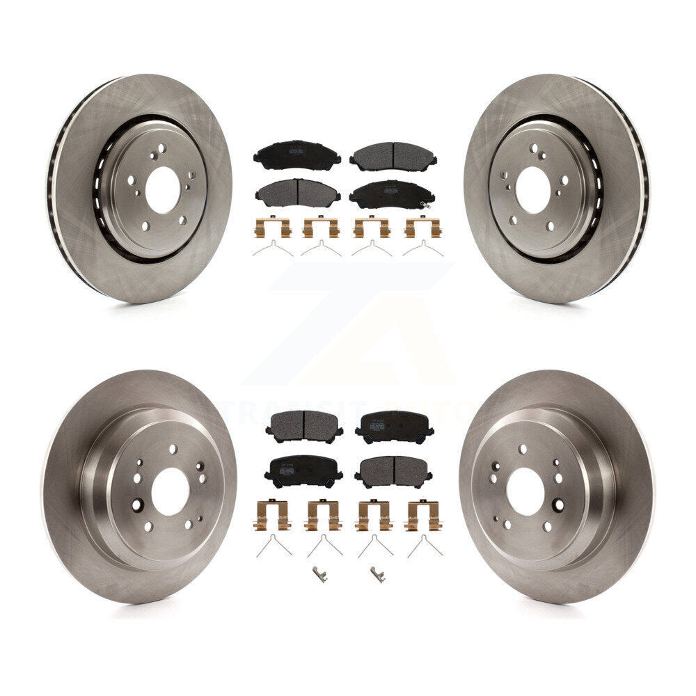 Kit de rotors de frein à disque avant et arrière et plaquettes semi-métalliques pour Acura MDX 2014-2016