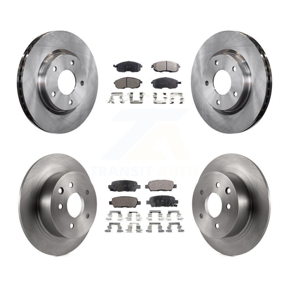 Kit de disques de frein à disque avant et arrière et plaquettes semi-métalliques pour Nissan Sentra