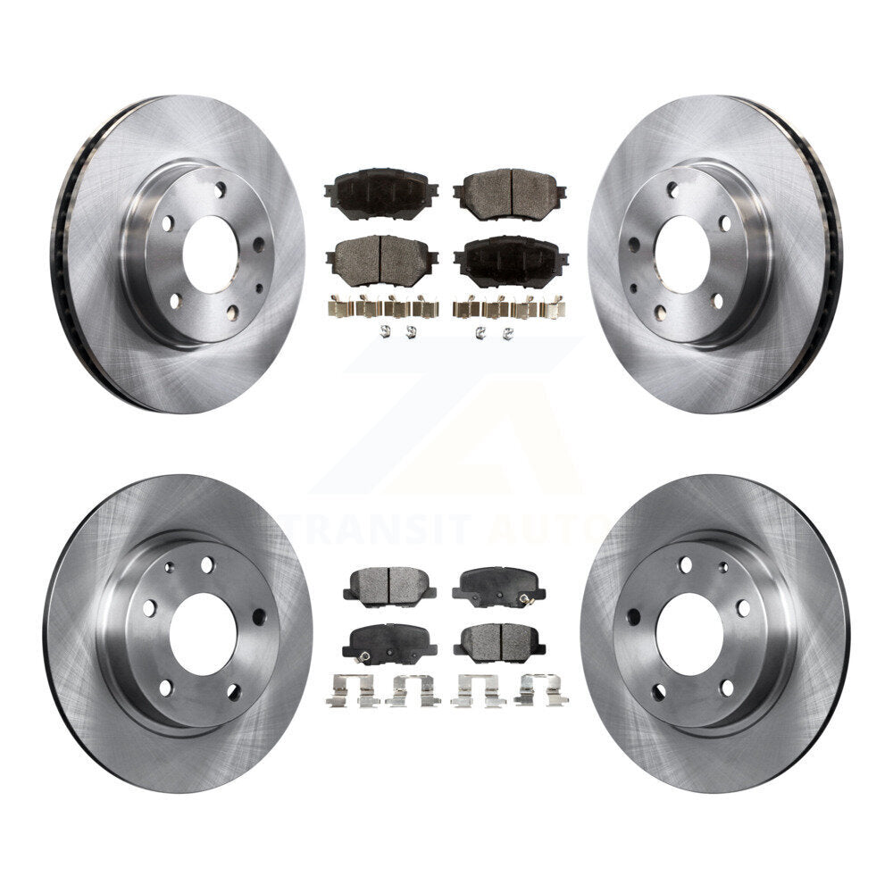Kit de disques de frein à disque avant et arrière et plaquettes semi-métalliques pour Mazda 3 Sport