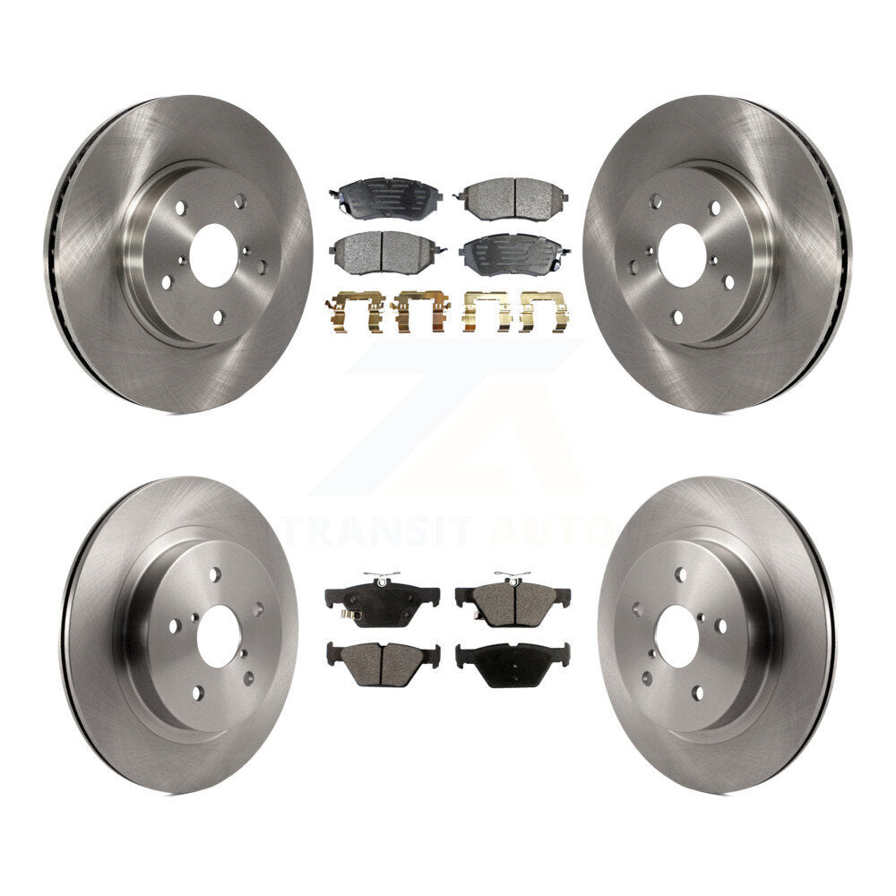 Rotors de frein à disque avant et arrière et kit de plaquettes semi-métalliques pour Subaru Legacy 2015 2.5