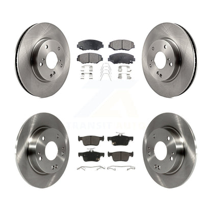 Kit de rotors de frein à disque avant et arrière et plaquettes semi-métalliques pour Honda Civic