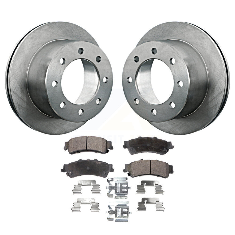 Kit de disques de frein à disque arrière et plaquettes semi-métalliques pour GMC Sierra 3500 2001
