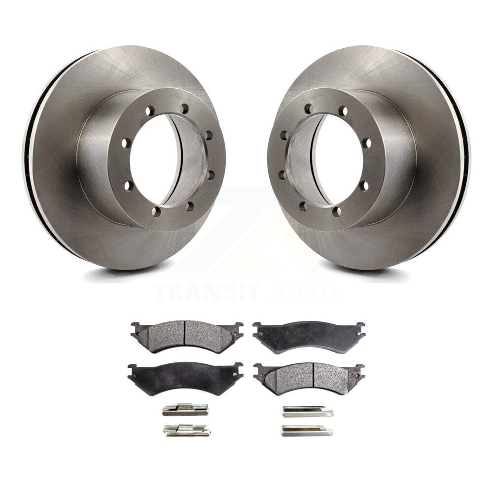 Kit de disques de frein à disque arrière et plaquettes semi-métalliques pour Ford E-350 Super Duty