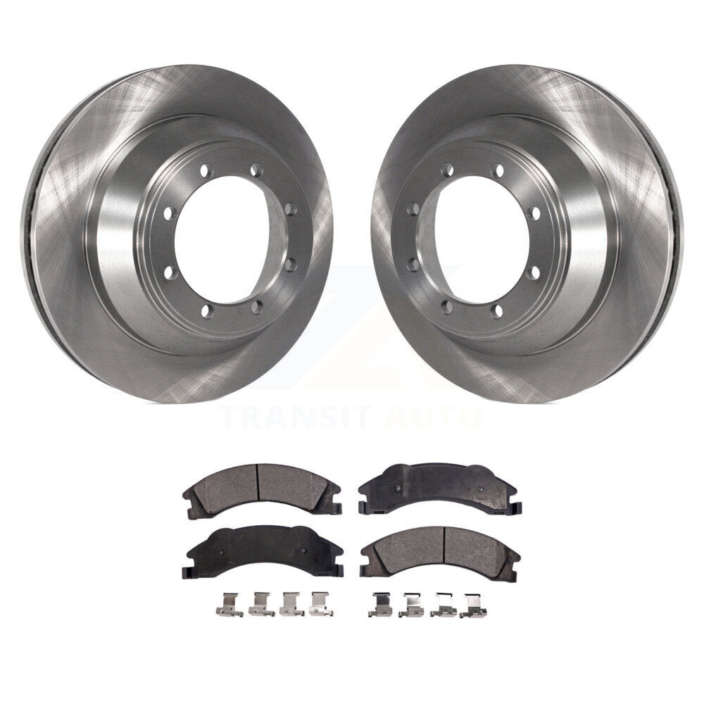 Kit de rotor de frein arrière et de plaquettes semi-métalliques pour moteur DIESEL Ford E-450 Super Duty