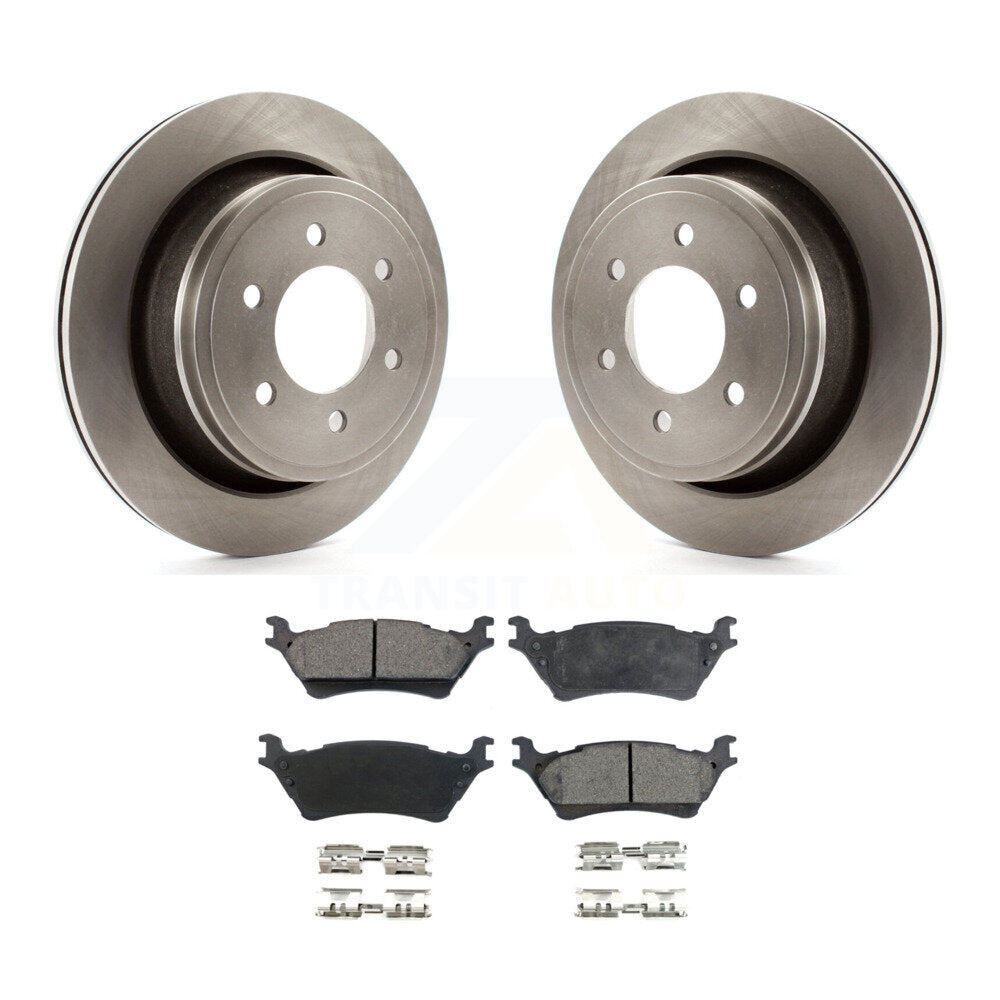 Kit de disques de frein à disque arrière et plaquettes semi-métalliques pour Ford F-150 K8F-101626