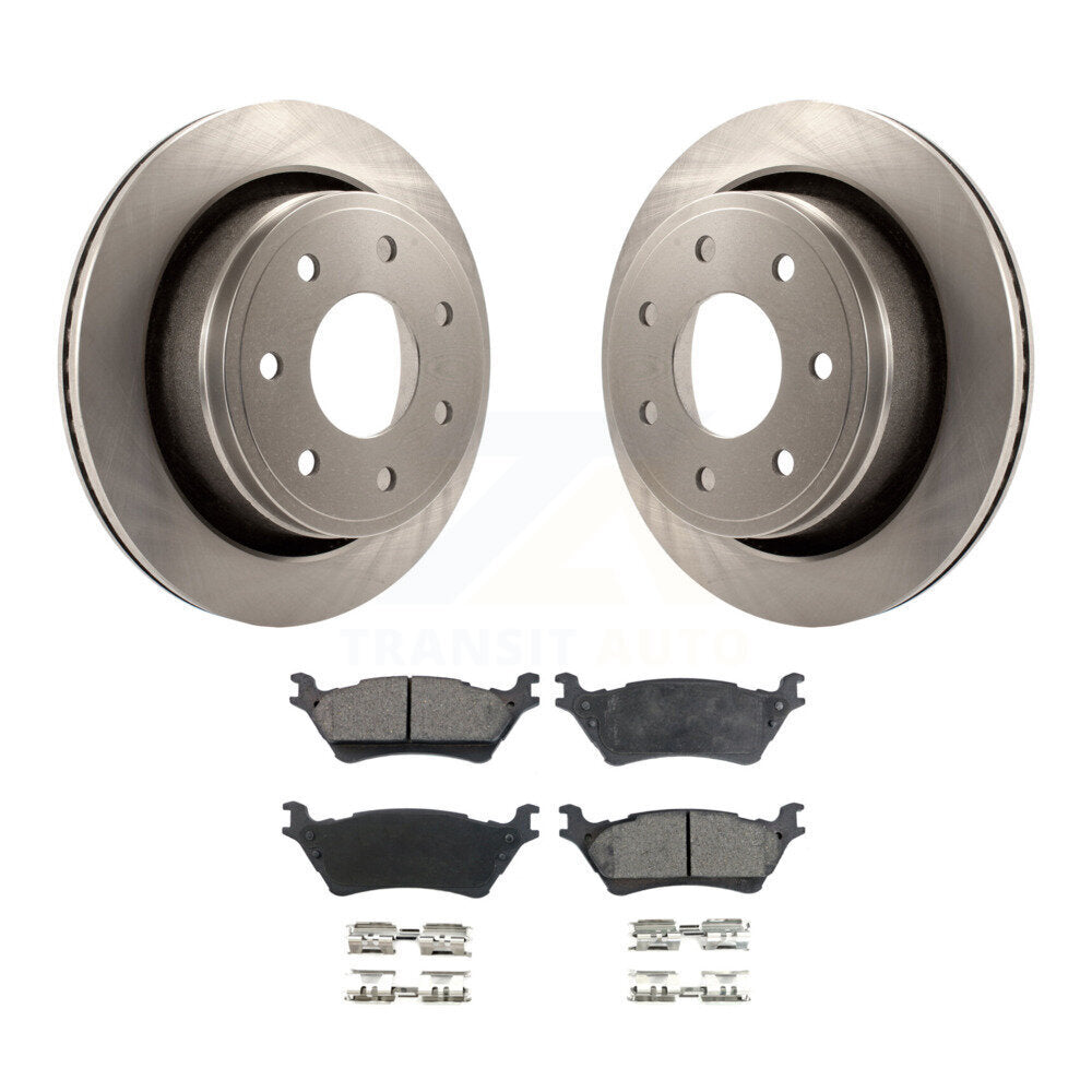 Rotors de frein arrière et kit de plaquettes semi-métalliques pour Ford F-150 12-14 avec roue à 7 écrous