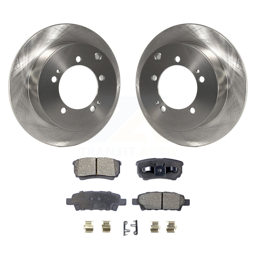 Rotors de frein à disque arrière et kit de plaquettes semi-métalliques pour Mitsubishi Lancer Outlande