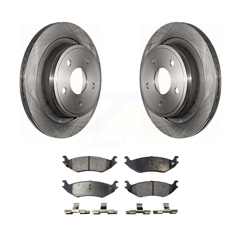 Kit de disques de frein à disque arrière et plaquettes semi-métalliques pour Dodge Ram 1500 K8F-101646