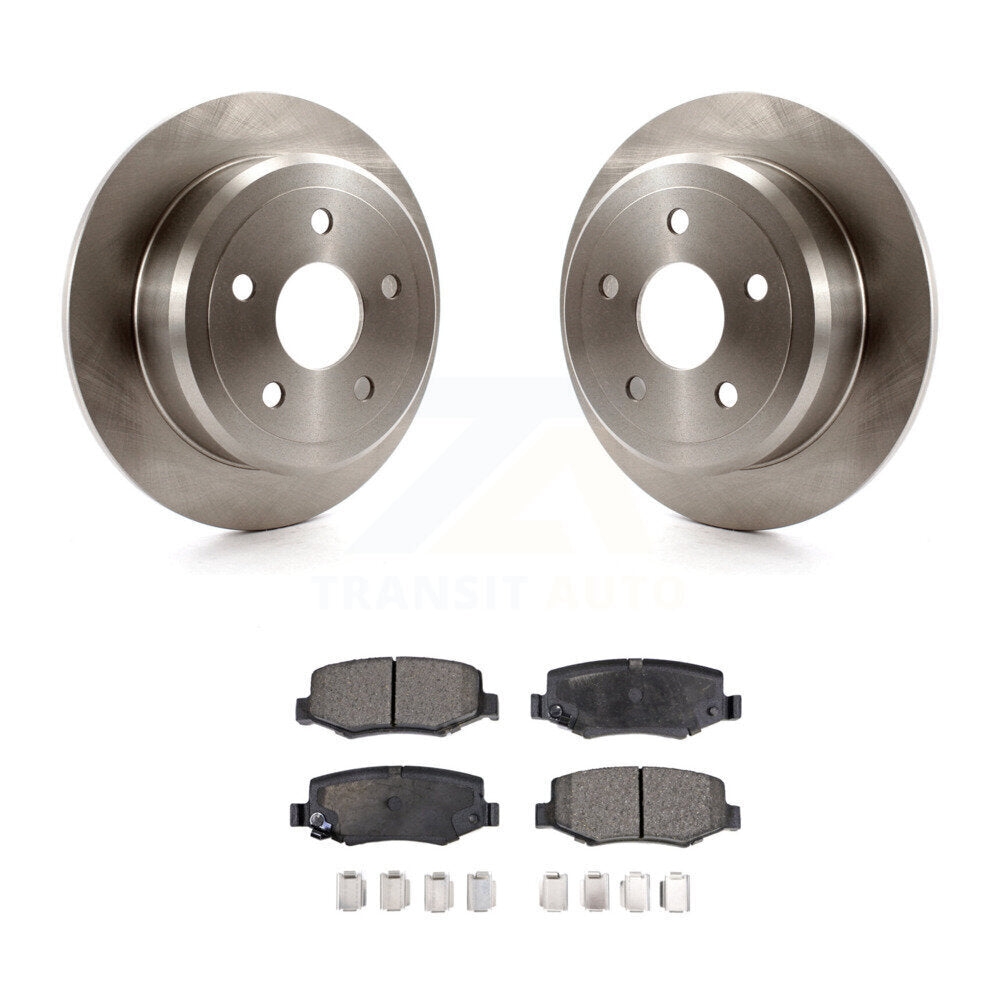 Kit de disques de frein à disque arrière et plaquettes semi-métalliques pour Jeep Wrangler JK