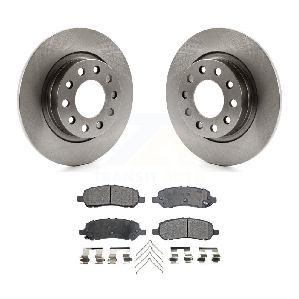 Kit de disques de frein à disque arrière et plaquettes semi-métalliques pour Dodge Dart 2013-2016