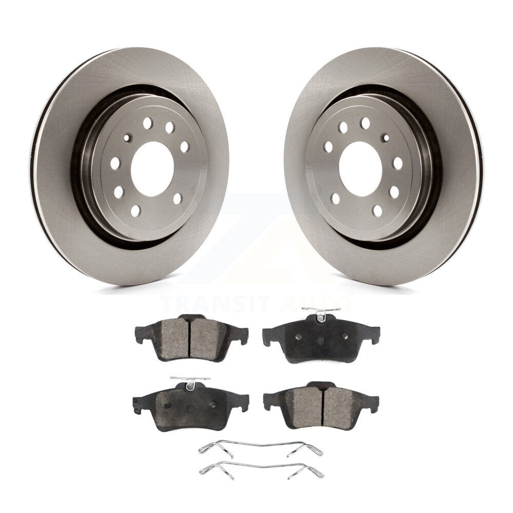 Kit de plaquettes semi-métalliques de rotors de frein à disque arrière pour Saab 9-3 9-3X avec Roto ventilé
