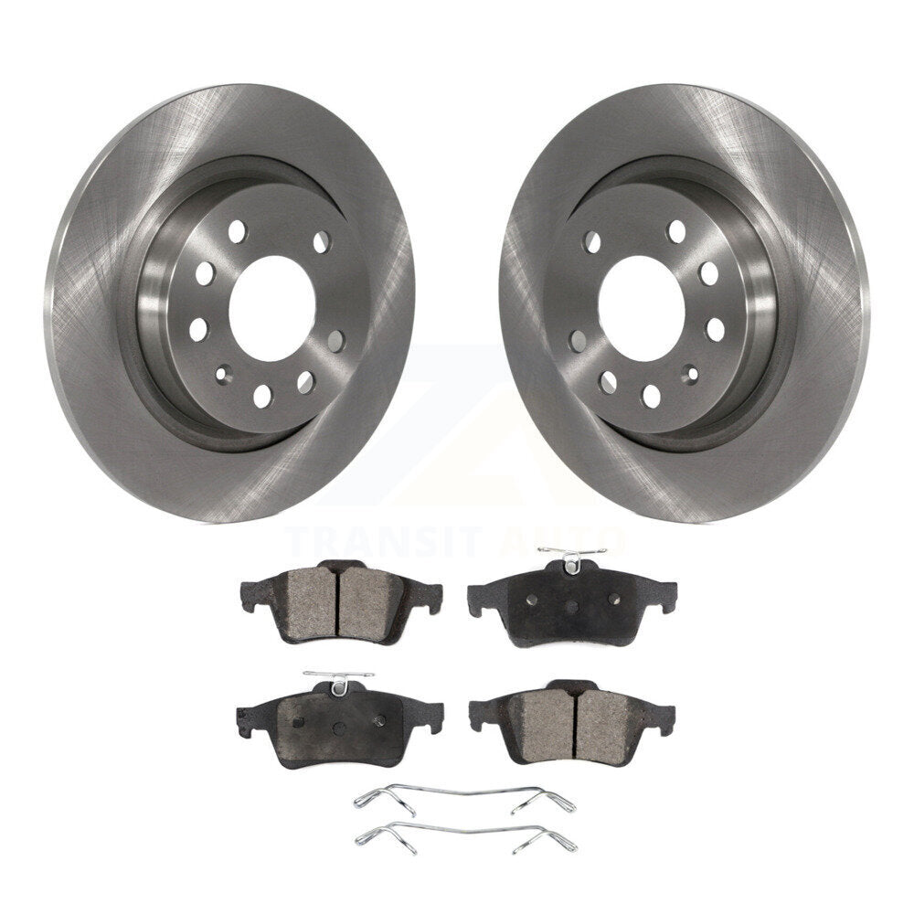 Rotor de frein à disque arrière et Kit de plaquettes semi-métalliques pour Saab 9-3 9-3X avec solide