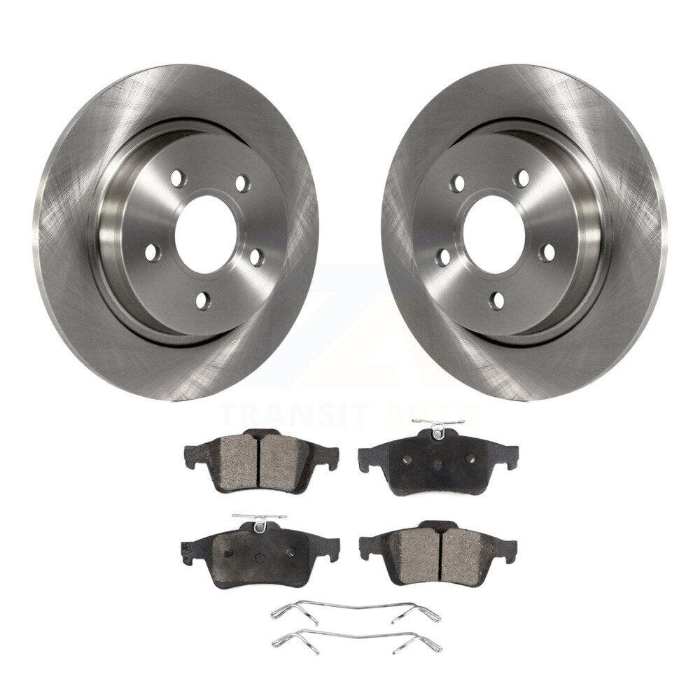 Kit de rotors de frein à disque arrière et plaquettes semi-métalliques pour Volvo S40 C30 V50 C70