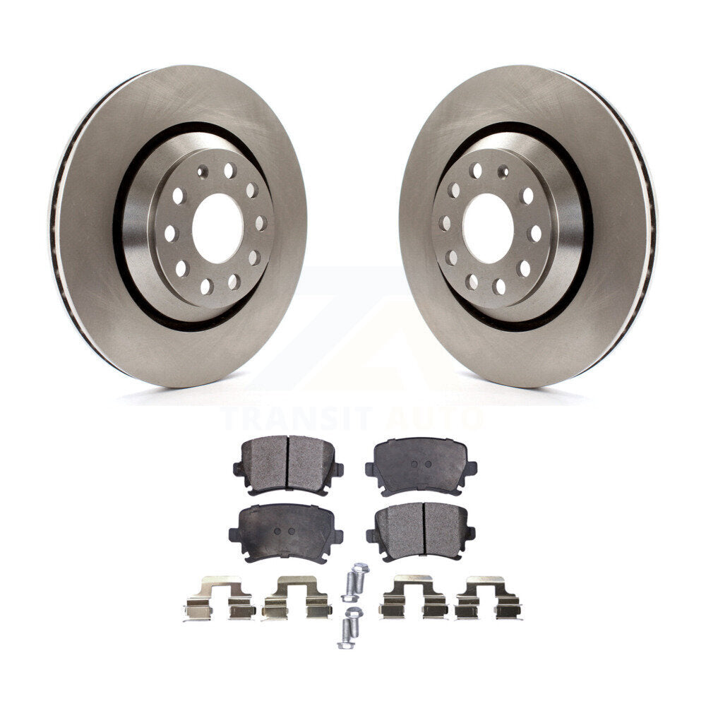 Kit de rotor de frein arrière et de plaquettes semi-métalliques pour Volkswagen GTI Passat CC Golf R R3