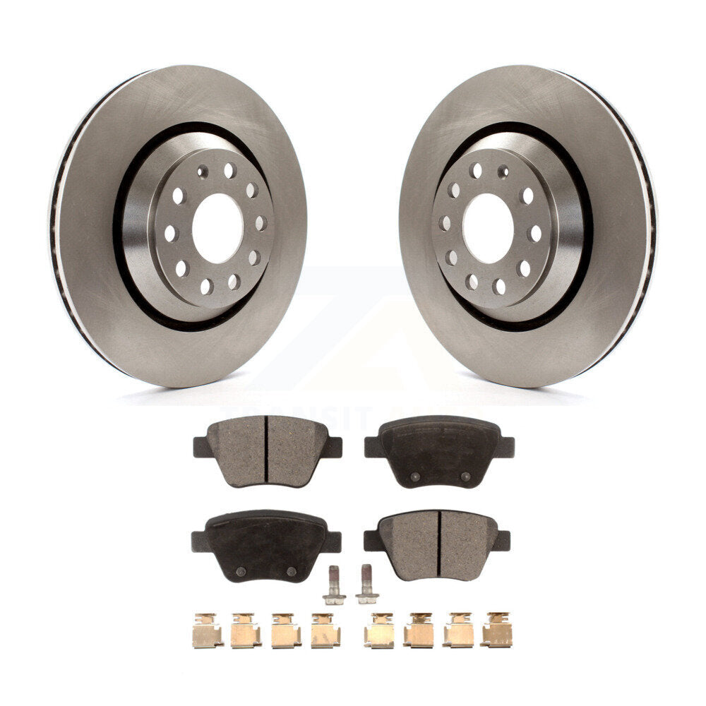 Rotor de frein à disque arrière et Kit de plaquettes semi-métalliques pour Volkswagen GTI Audi A3 Quattr