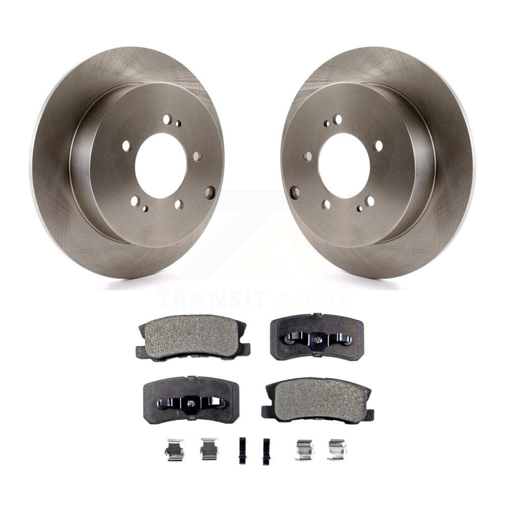 Rotors de frein à disque arrière et kit de plaquettes semi-métalliques pour Mitsubishi Lancer Outlande