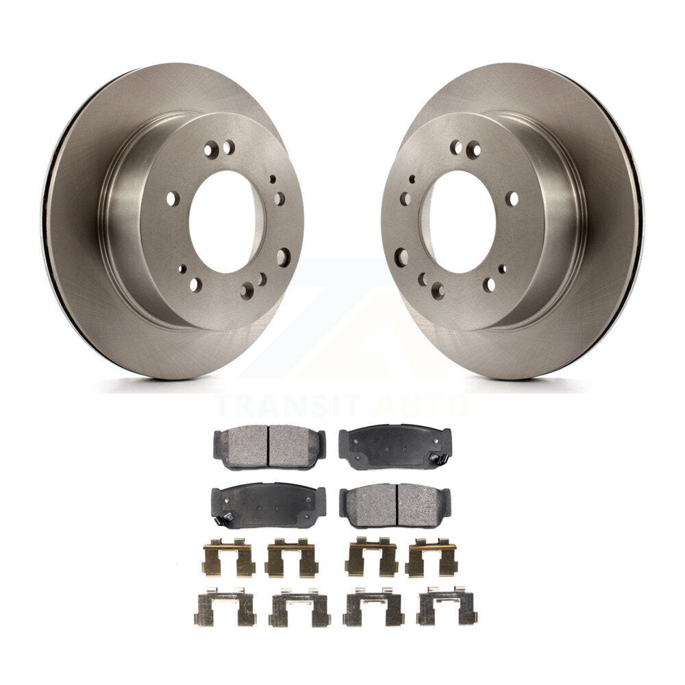 Kit de disques de frein à disque arrière et plaquettes semi-métalliques pour Kia Sorento 2007-2009